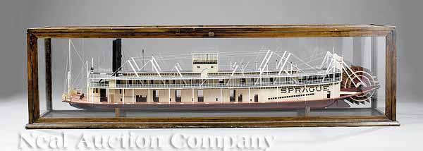 Appraisal: A Large Cased Model of the Sternwheeler Sprague th c