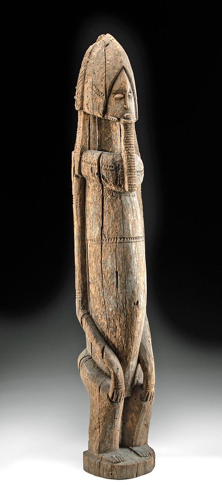 Appraisal: Large Early th C Dogon Wood Standing Figure Africa Mali