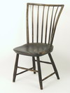 Appraisal: SIDE CHAIR - th C plank seat Windsor side chair