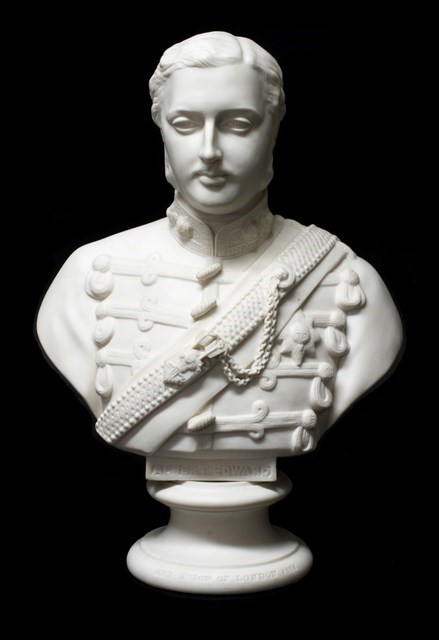 Appraisal: A parian bust of Albert Edward Prince of Wales on