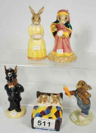 Appraisal: Royal Doulton Bunnykins Figures Policeman DB Sleepytime DB Mothers Day