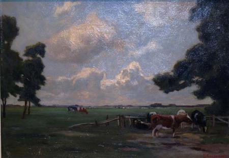 Appraisal: Frans Smissaert Dutch - Cattle Grazing Estimate -