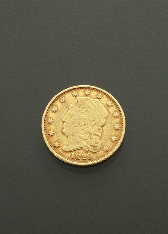 Appraisal: U S Capped Bust Two-and-One-Half-Dollar Gold Coin Dated