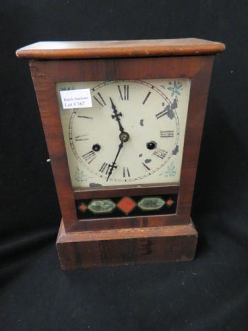 Appraisal: Victorian Mantle Clock painted tin dial tall working