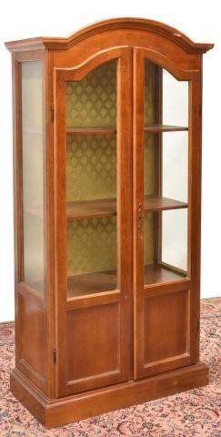 Appraisal: French Louis XV style fruitwood vitrine th c case fitted