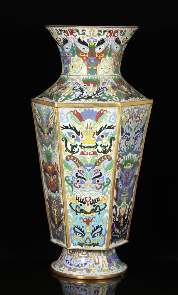 Appraisal: - Chinese Cloisonn Large and Rare Vase Cloisonn large and