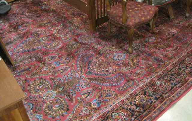 Appraisal: VINTAGE KARASTAN AMERICAN ORIENTAL CARPET Persian Sarouk design of flowers