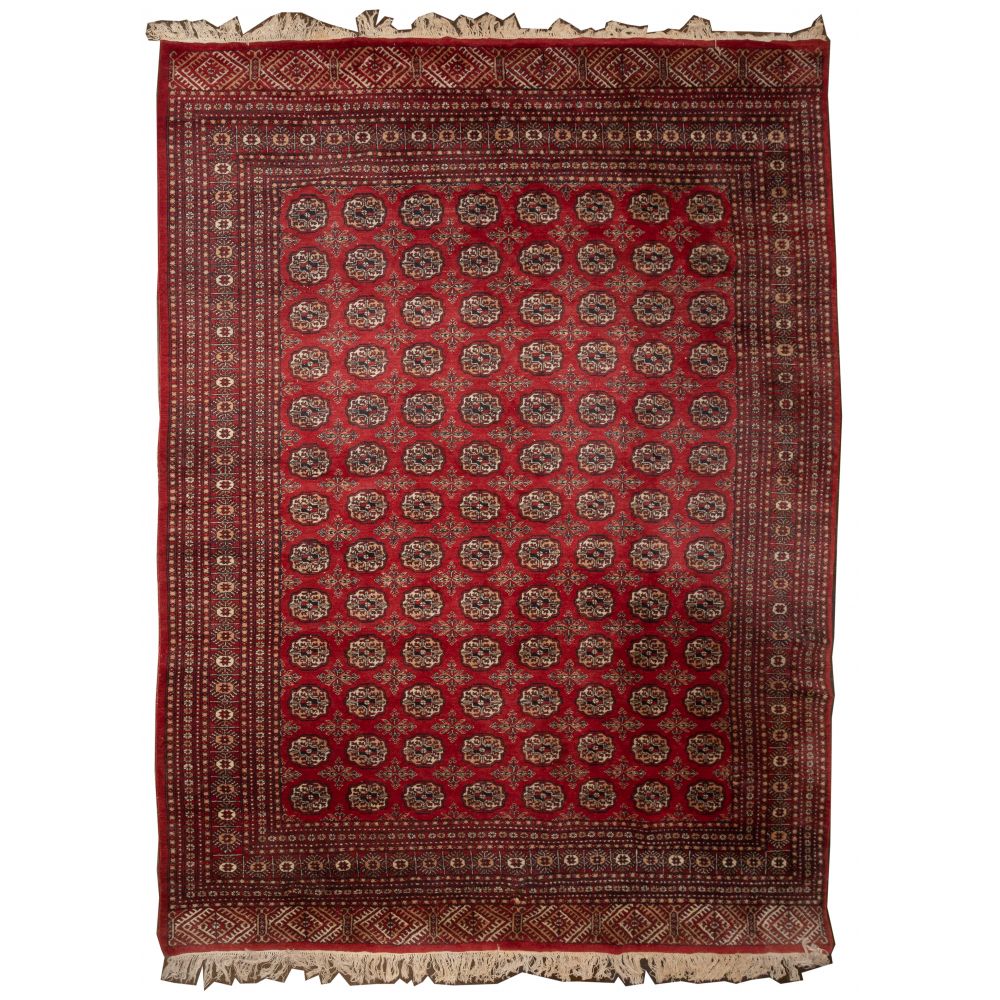 Appraisal: PERSIAN BOKARA ROOM SIZE WOOL RUGHandwoven having an abstract geometric