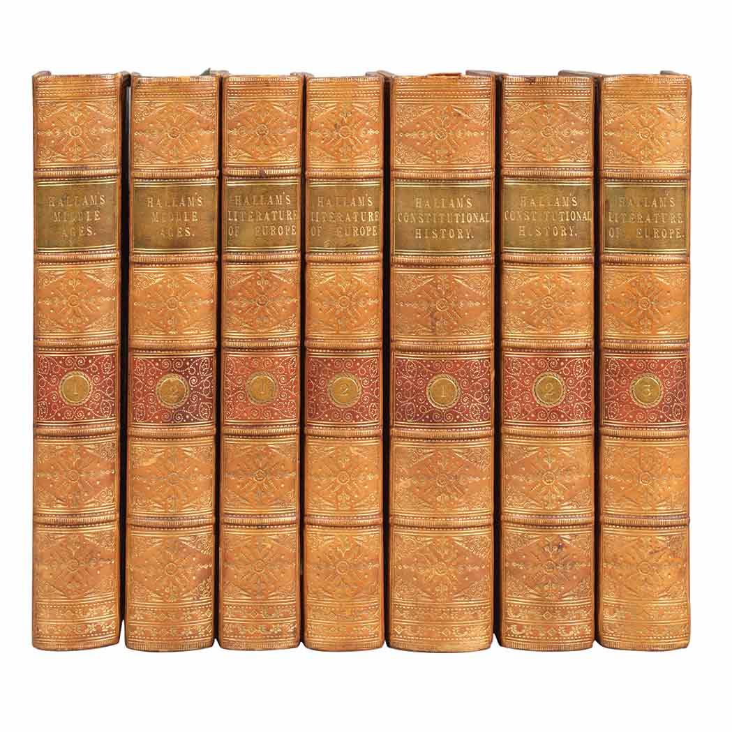 Appraisal: FINE BINDINGS HALLAM HENRY Works London John Murray Seven volumes