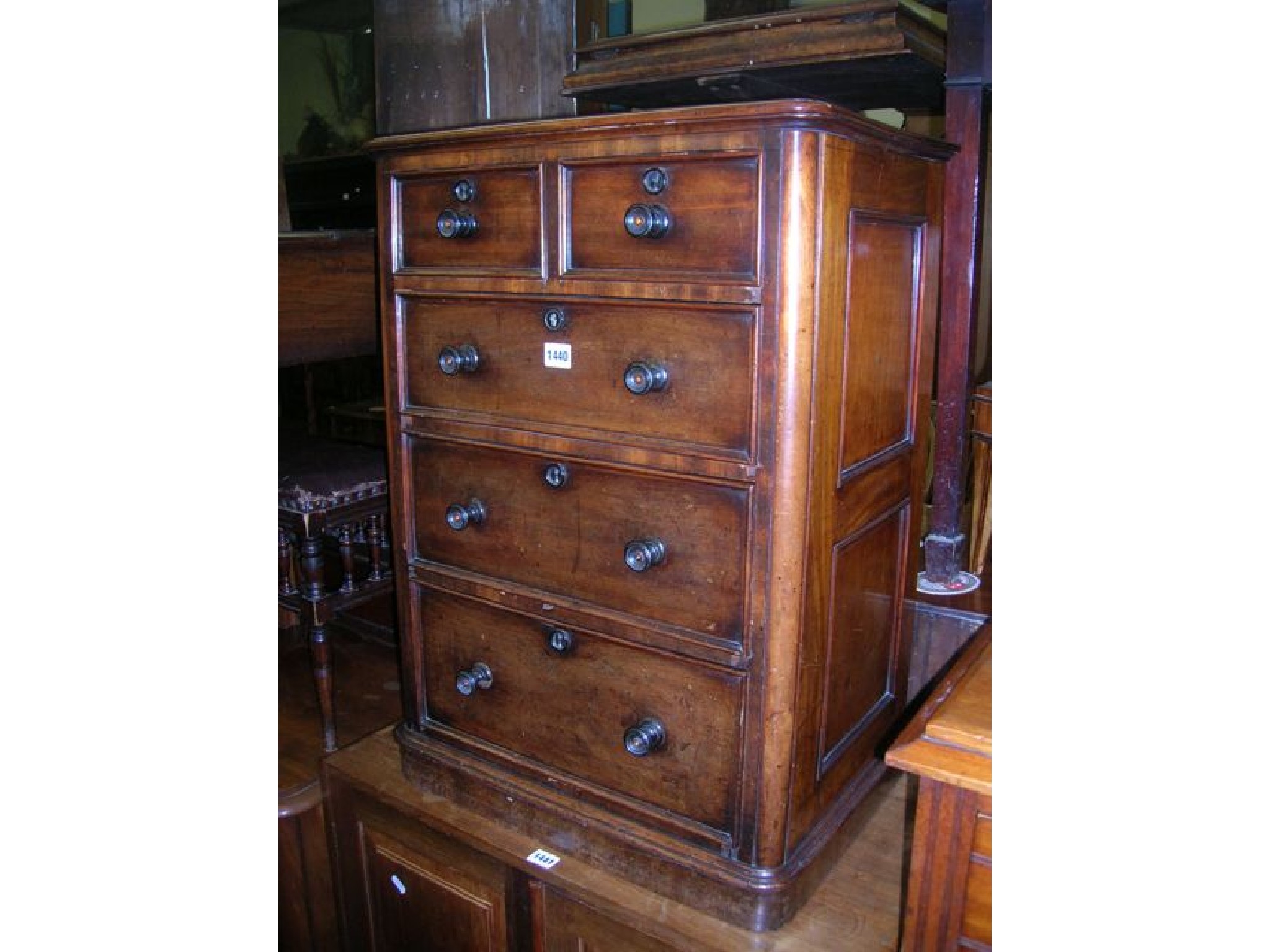 Appraisal: An unusually small good quality Victorian mahogany chest of three