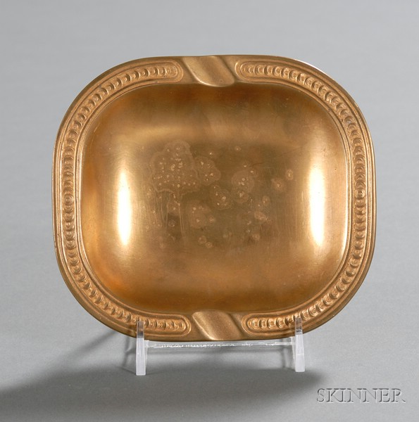 Appraisal: Tiffany Studios Ashtray Gold dore New York early th century