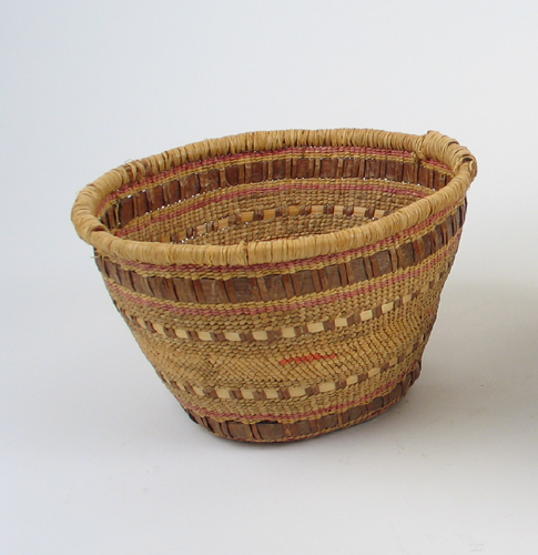 Appraisal: MAKAH PACIFIC NORTHWEST NATIVE AMERICAN INDIAN BASKET Woven with bear