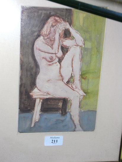 Appraisal: MAREK ZULAWSKI Polish - Nude study of a lady seated