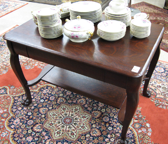 Appraisal: LATE VICTORIAN OAK LIBRARY TABLE American late th century having