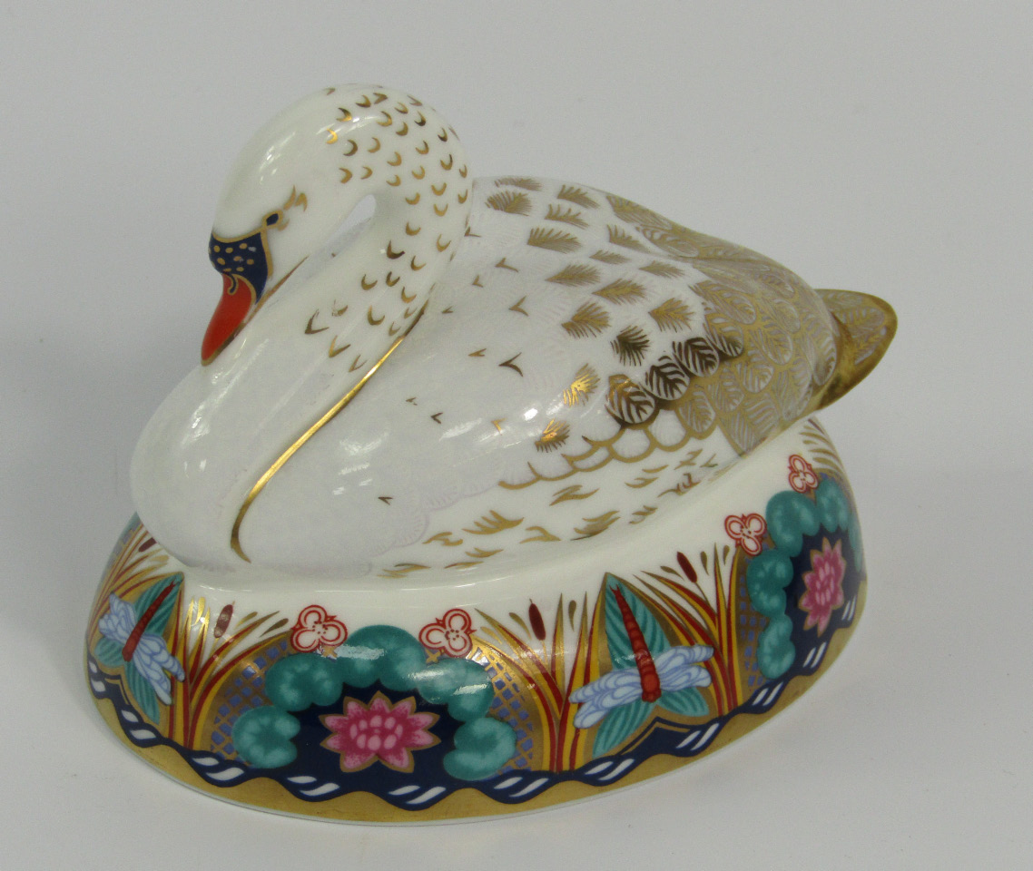 Appraisal: A Royal Crown Derby Imari porcelain paperweight modelled as the