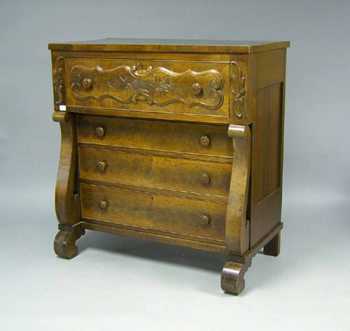 Appraisal: Empire chest of drawers th c h w Provenance The