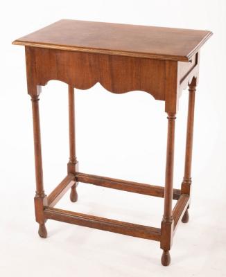 Appraisal: An early th Century walnut side table fitted a drawer