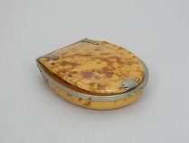 Appraisal: Celluloid Horse Shoe Case French ca th early th Century