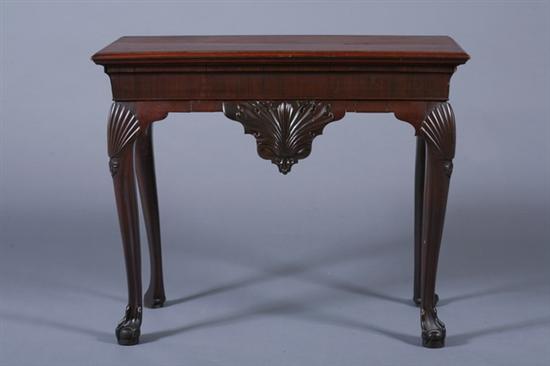 Appraisal: GEORGIAN MAHOGANY RECTANGULAR SIDE TABLE mid th century probably Irish