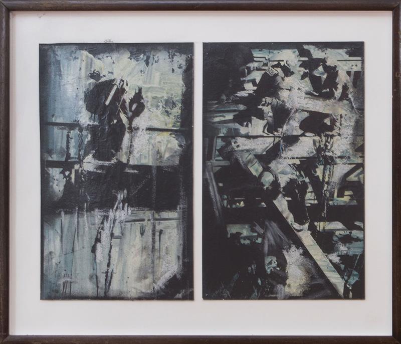 Appraisal: ROBERT MASON b THE NIGHTSHIFT TWO STUDIES Two acrylic and