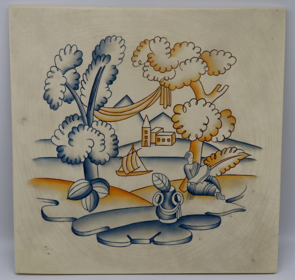 Appraisal: Gio Ponti for Richard Ginori Porcelain Plaque Gio Ponti for