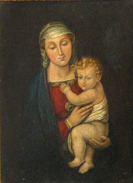 Appraisal: After Raffaello Sanzio called Raphael Madonna del Granduca unsigned oil