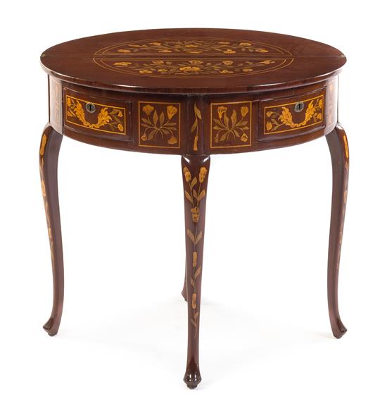 Appraisal: Sale Lot A Dutch Marquetry Flip-Top Table th century having