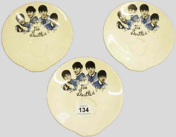 Appraisal: Washington Pottery Saucers The Beatles original 's