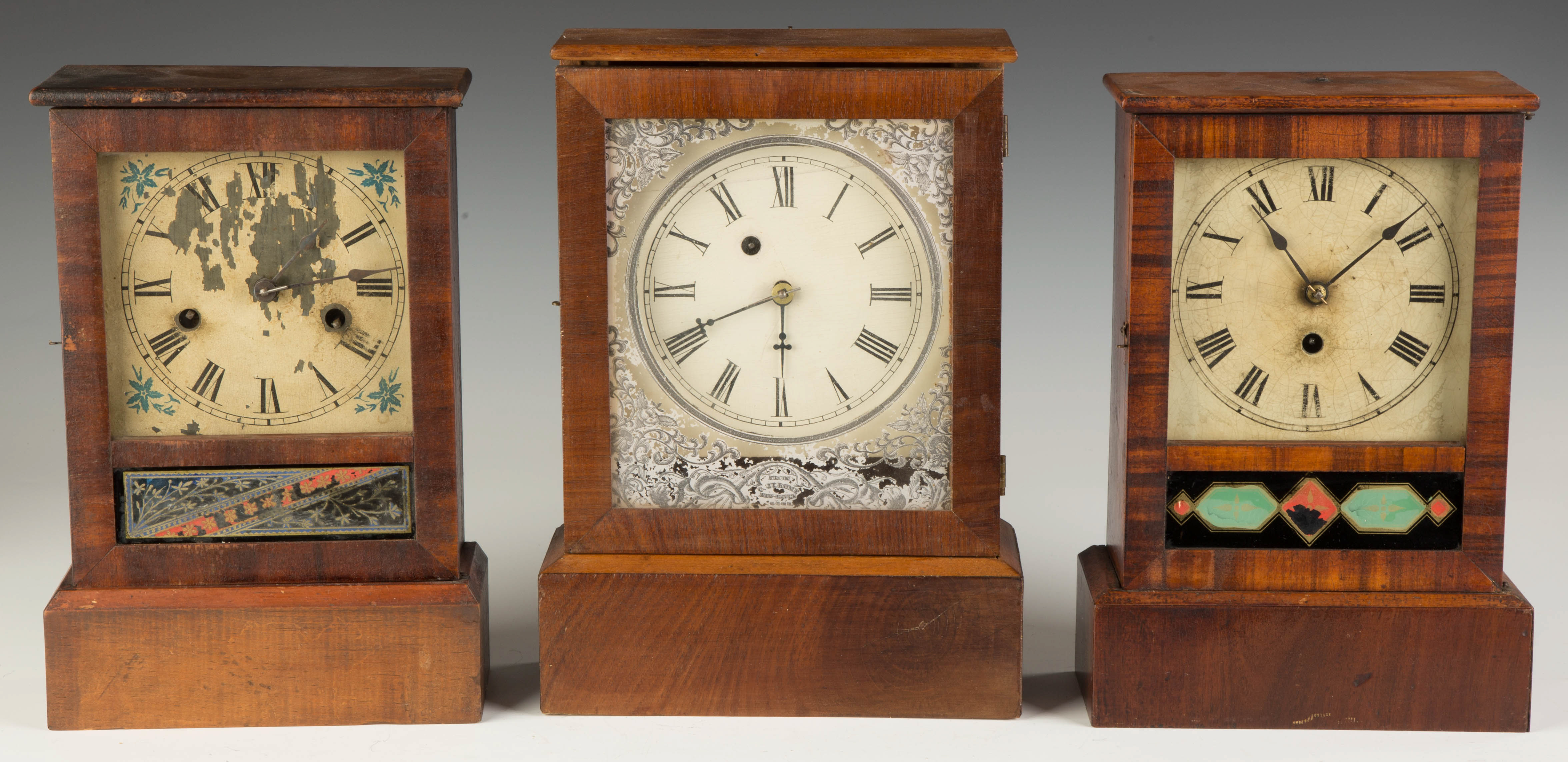 Appraisal: Three New England Cottage Clocks