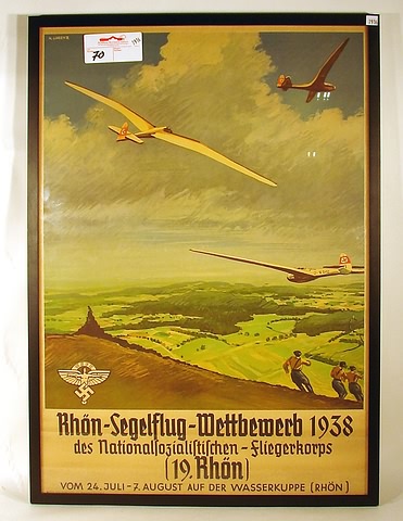 Appraisal: Framed large format colored poster depicting pre-WWII German youth of