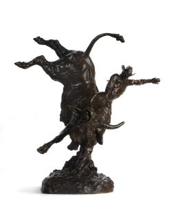 Appraisal: ROBERT M SCRIVER - An Honest Try bronze inches high