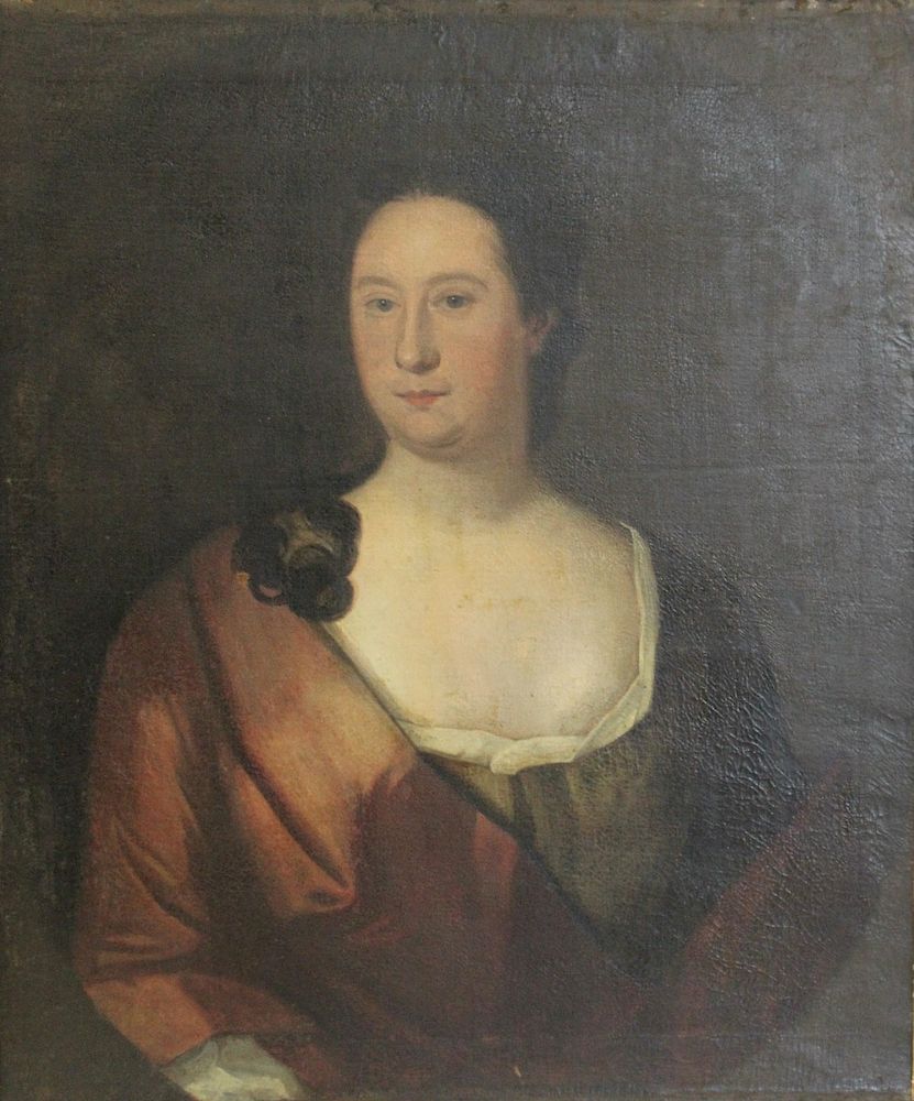 Appraisal: UNSIGNED Oil On Canvas Portrait Of A Lady Possibly signed