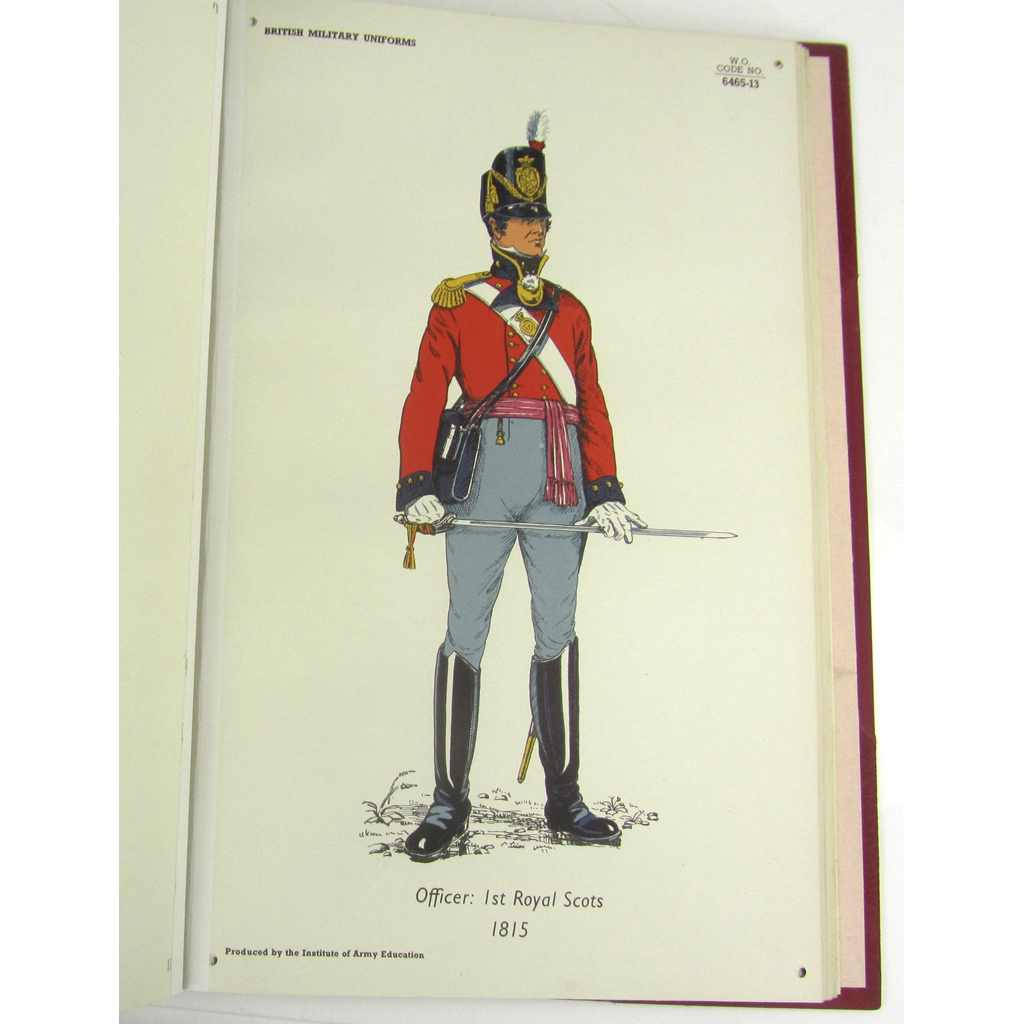 Appraisal: Two folio volumes comprising British Military Uniforms Institute of Army