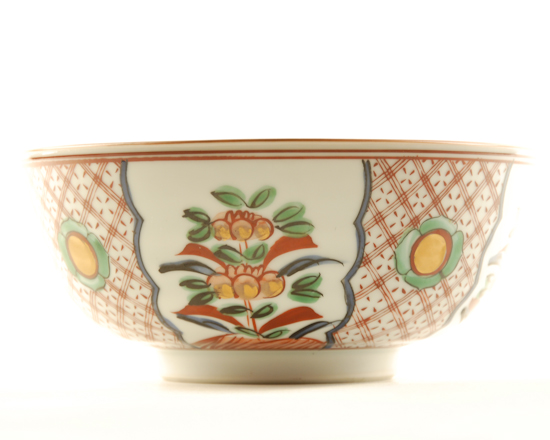 Appraisal: A th C Japanese Porcelain Bowl hand-decorated with panels of