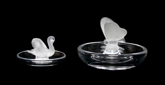 Appraisal: Sale Lot A Lalique Molded and Frosted Glass Ring Tray