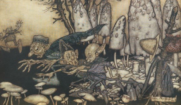 Appraisal: AFTER ARTHUR RACKHAM AMERICAN - A band of workmen sawing