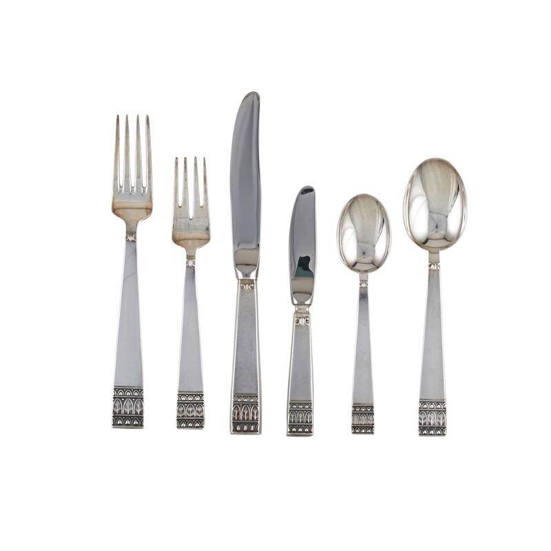 Appraisal: RICHARD GINORI GIZA STERLING FLATWARE SERVICE Condition Report