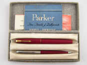 Appraisal: A boxed Parker fountain pen and propelling pencil