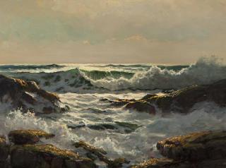 Appraisal: Robert W Wood ''Incoming Tide'' Laguna Beach seascape signed lower