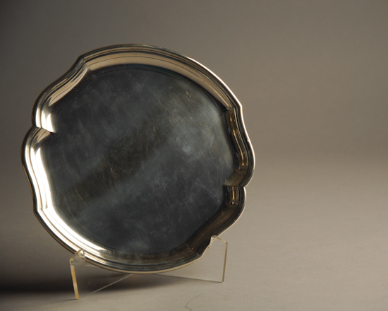 Appraisal: A Puiforcat Sterling Tray with a Chippendale-style rim bearing the