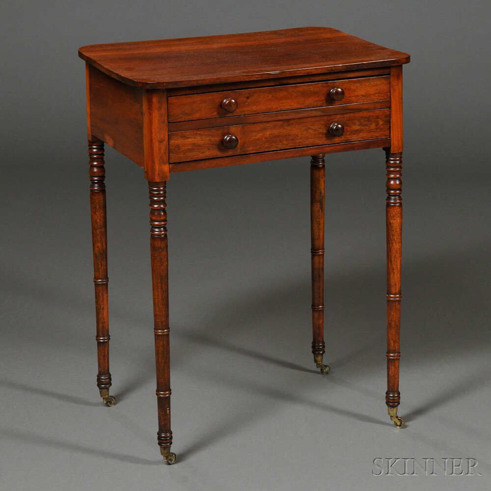 Appraisal: Regency Rosewood Work Table England - the rectangular top over