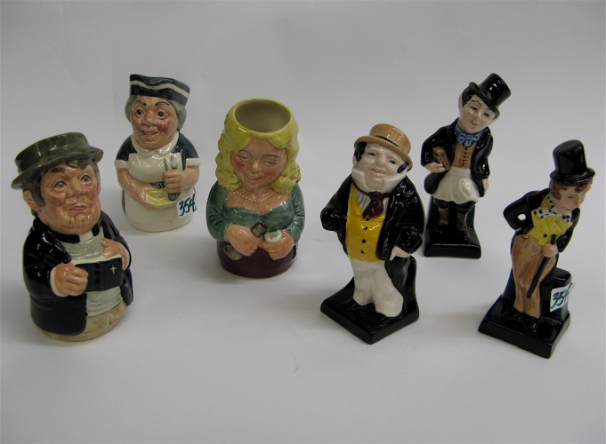 Appraisal: ROYAL DOULTON CHARACTER JUGS DICKEN'S FIGURES pieces The small size