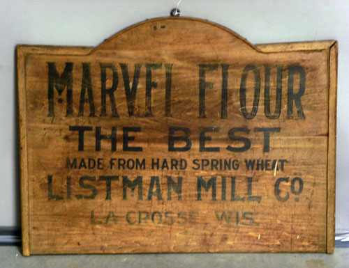 Appraisal: Marvel Flour trade sign early th c h w