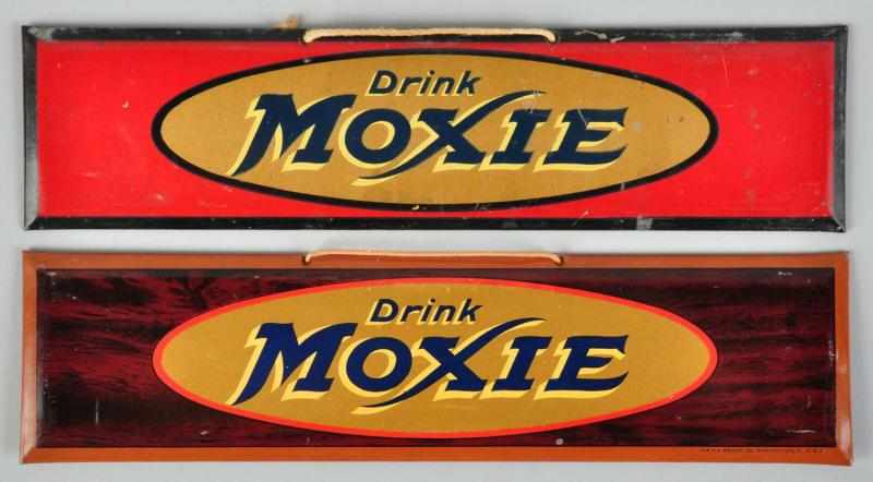 Appraisal: Lot of Tin Moxie Signs s The red version has