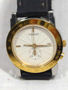 Appraisal: A steel and yellow metal Tissot quartz junior size wristwatch