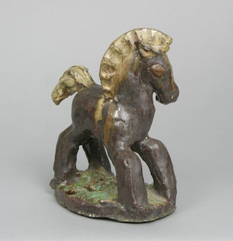 Appraisal: Edris Edith Aline Eckhardt American - Pony Glazed ceramic sculpture