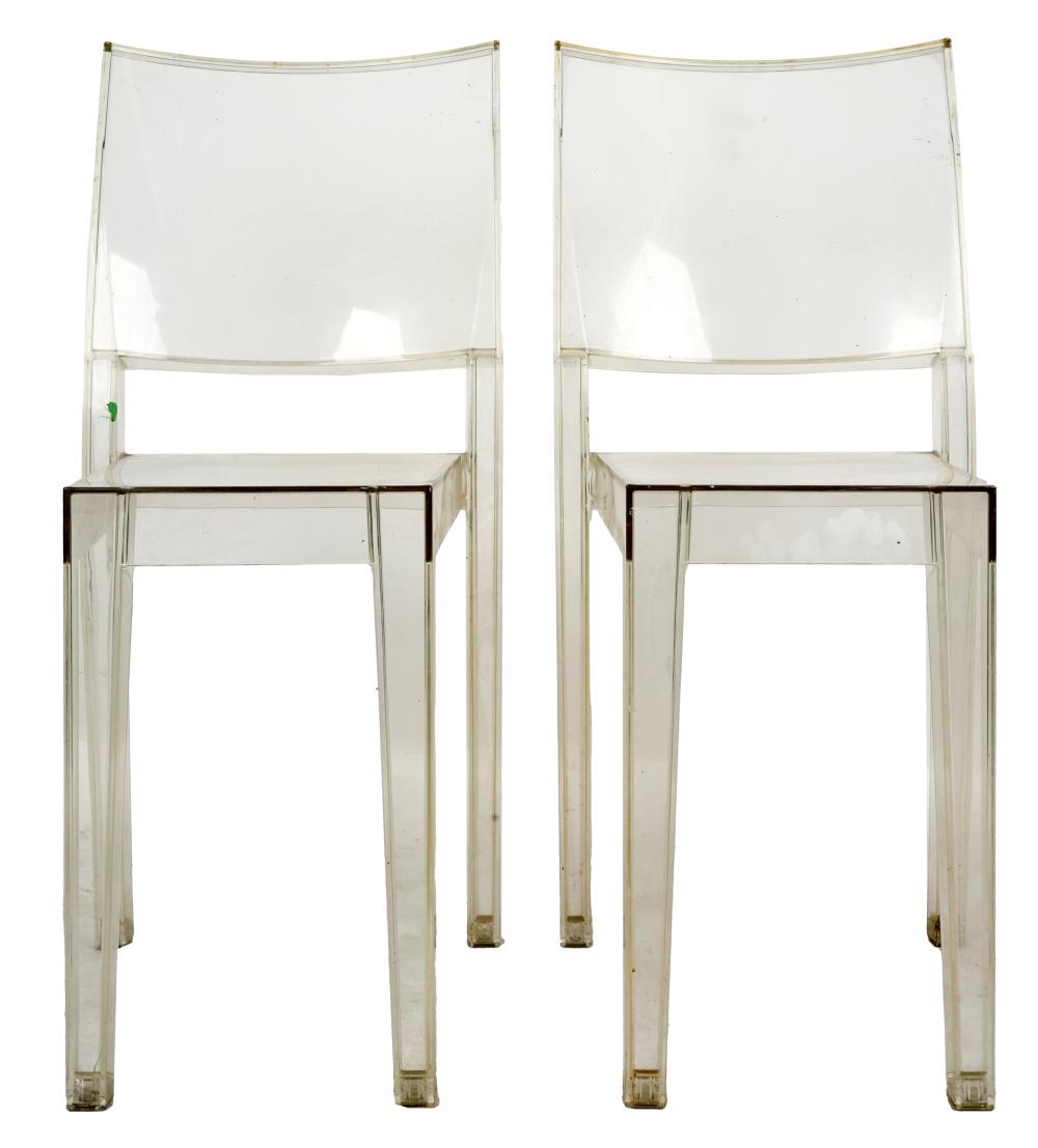 Appraisal: PAIR PHILIPPE STARCK KARTELL LA MARIE SIDE CHAIRSclear acrylic each