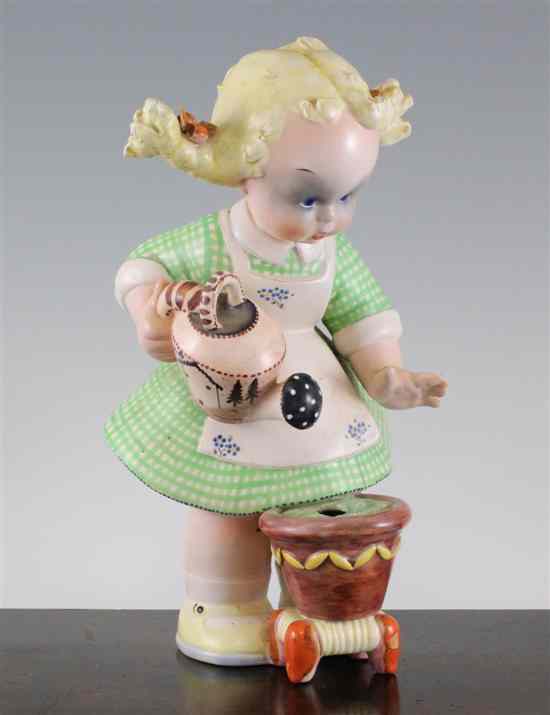 Appraisal: Tarcissio Tosin a La Freccia pottery figure of girl watering