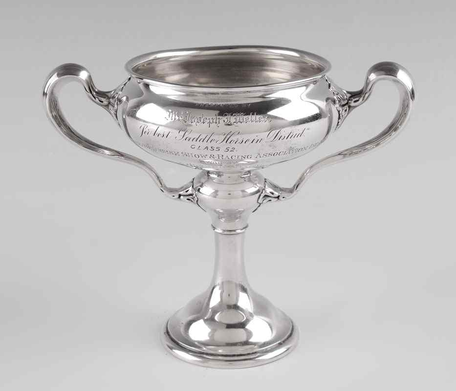 Appraisal: KERR HORSE SHOW STERLING PRESENTATION TROPHY Handled loving cup for