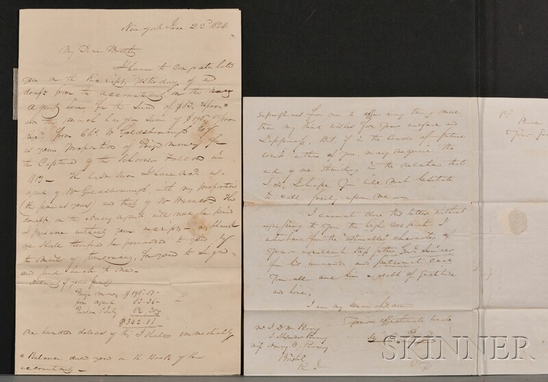 Appraisal: Perry Matthew Calbraith - Archive of five autograph letters signed